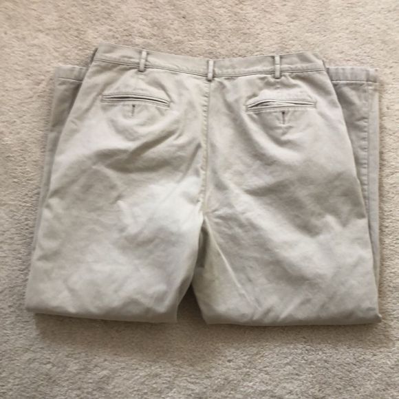 Lands End Fully Flannel Lined Khaki Tan Pants - Picture 4 of 5